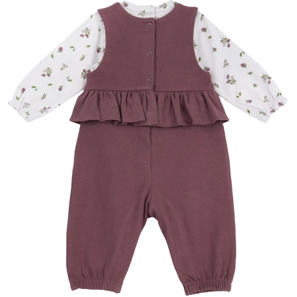 Completo maglia con salopette lunga