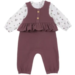 Completo maglia con salopette lunga