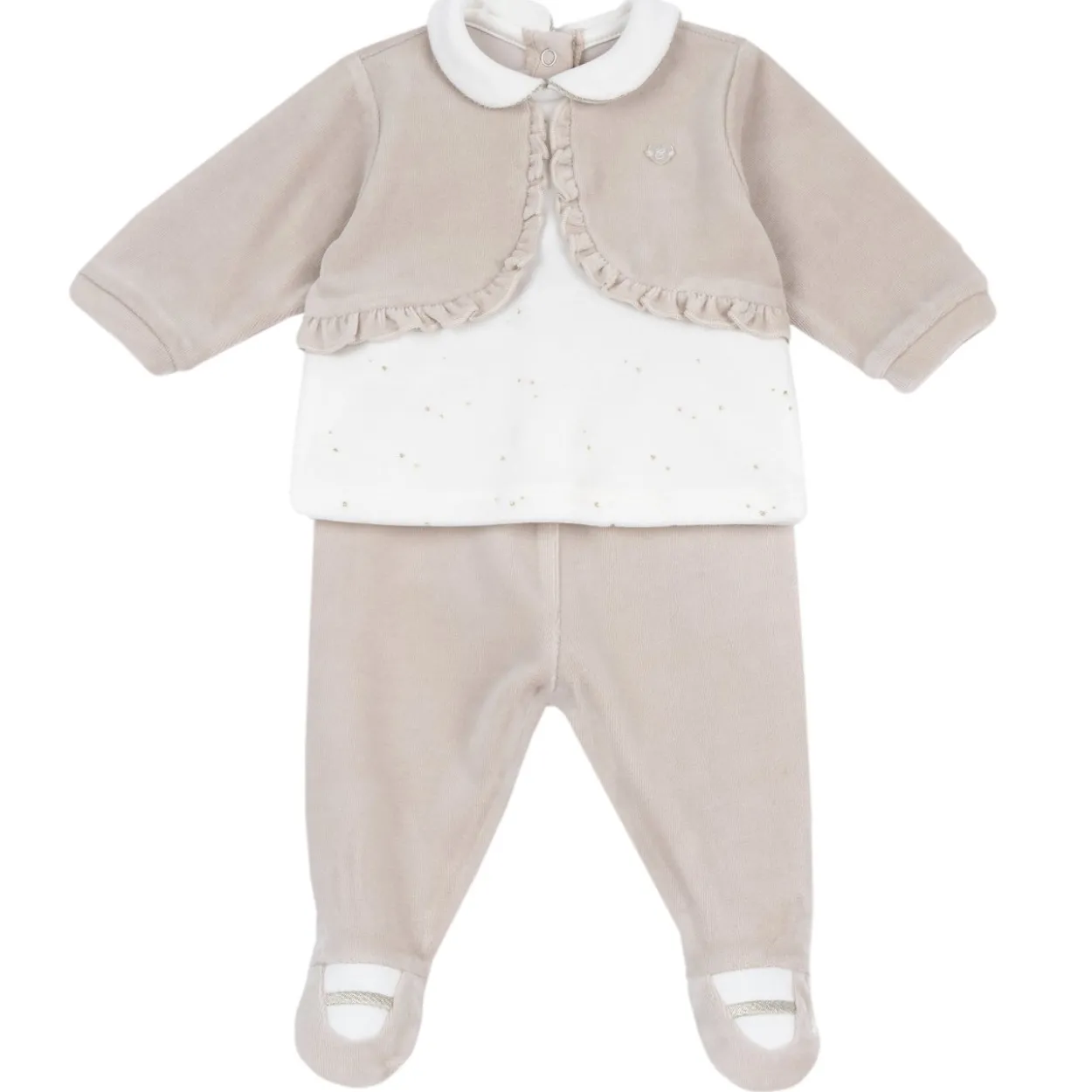 Completo maglia e pantaloni con piedini