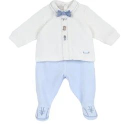 Completo maglia e pantaloni con piedini