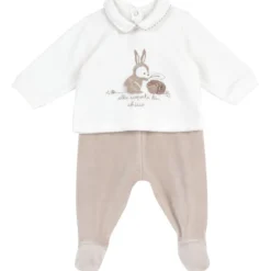 Completo maglia e pantaloni con piedini