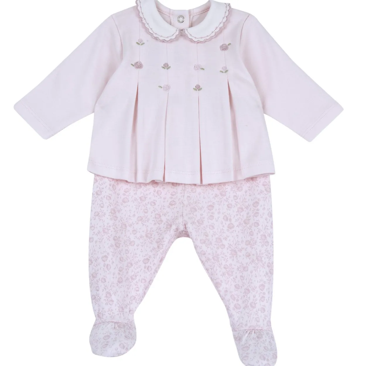Completo maglia e pantaloni con piedini