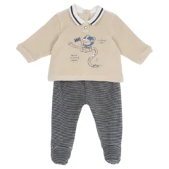 Completo maglia e pantaloni con piedini