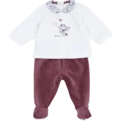 Completo maglia e pantaloni con piedini