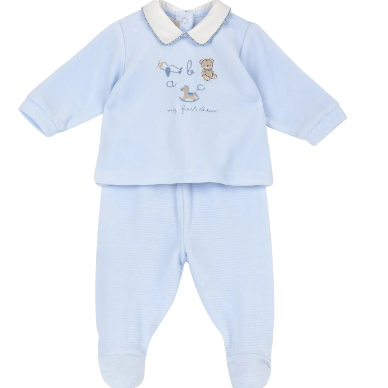 Completo maglia e pantaloni con piedini