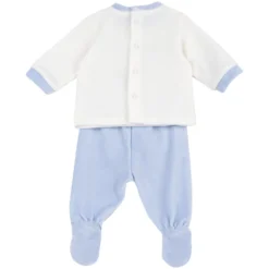 Completo maglia e pantaloni con piedini