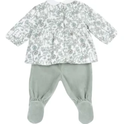 Completo maglia e pantaloni con piedini