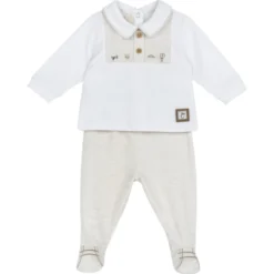 Completo maglia e pantaloni con piedini