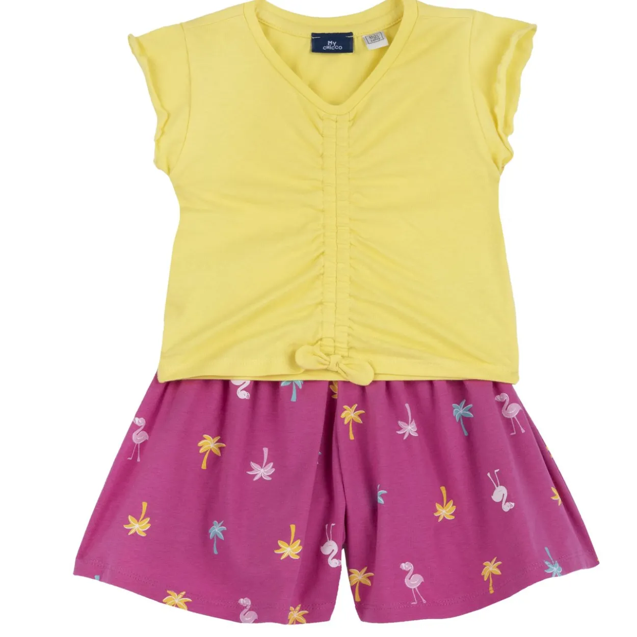 Completo maglietta con pantaloni corti fantasia