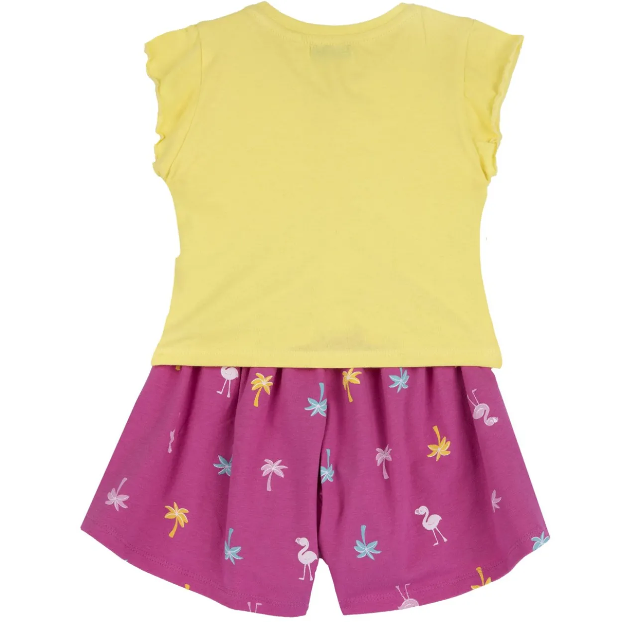 Completo maglietta con pantaloni corti fantasia