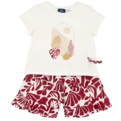 Completo maglietta con pantaloni corti stampati