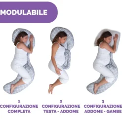 Cuscino Gravidanza Total Body - 3 pz