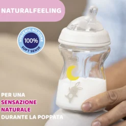 NaturalFeeling Biberon Vetro Chicco 0M+ 250ML Flusso Lento