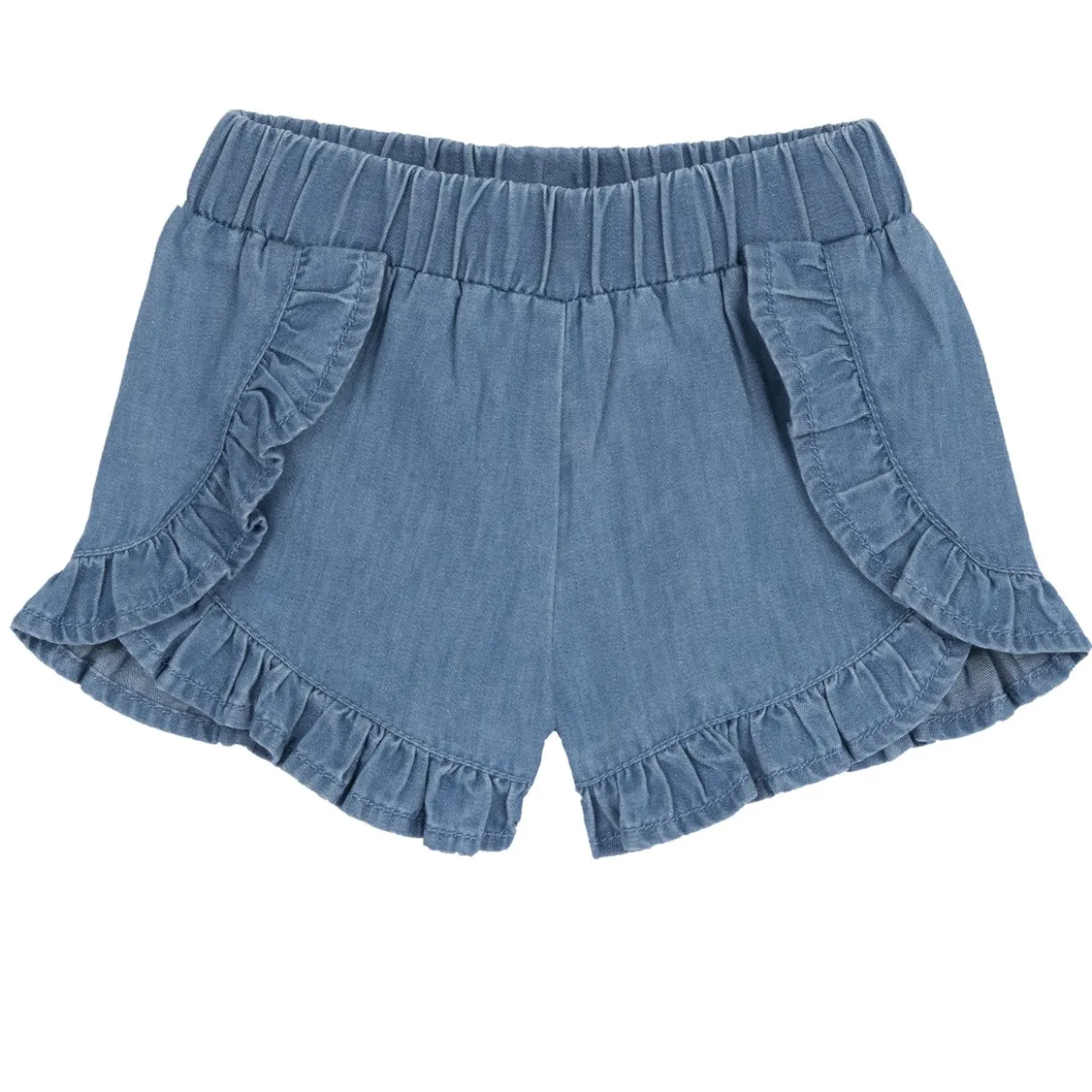Pantaloni corti in chambray