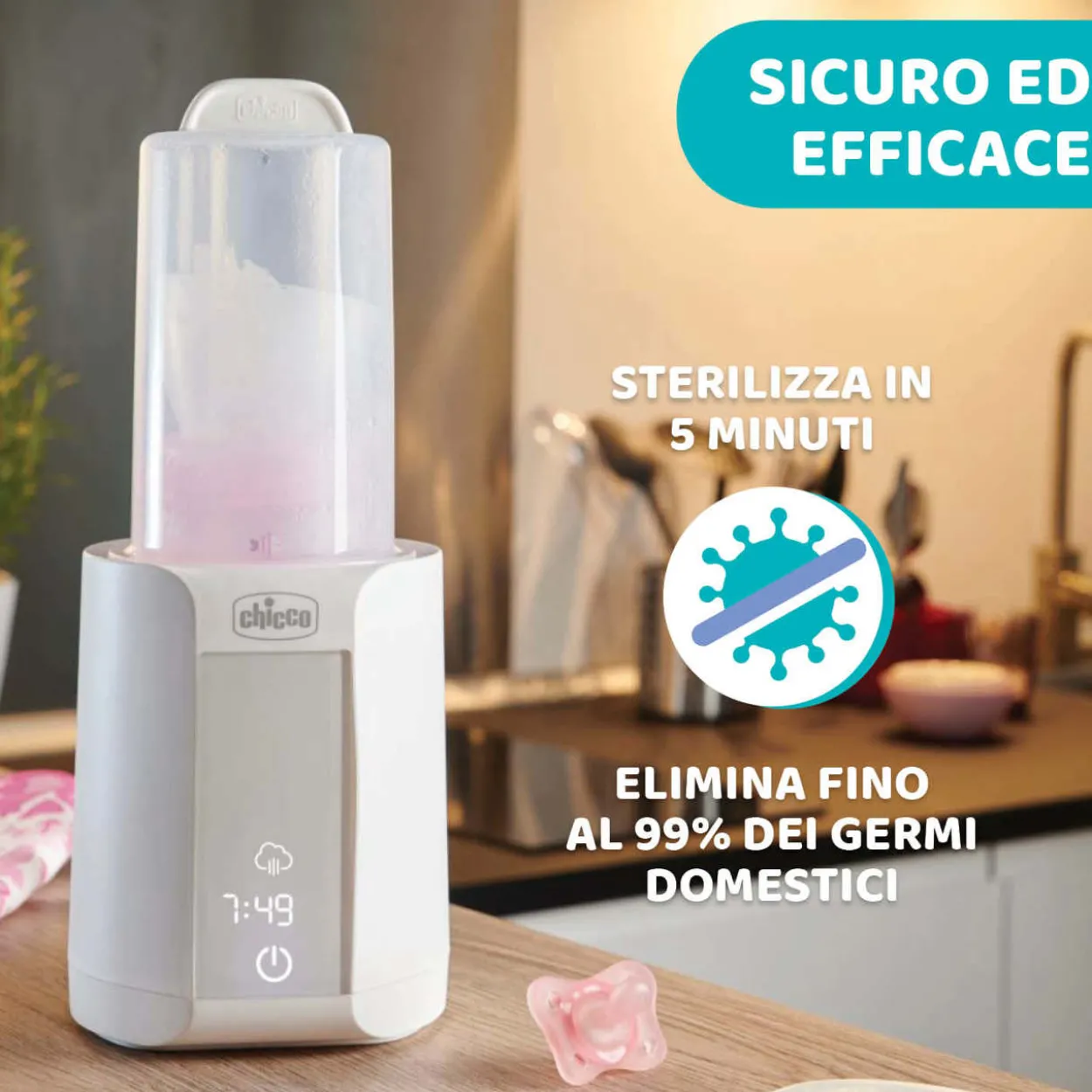 Scaldabiberon Chicco con Sterilizzatore