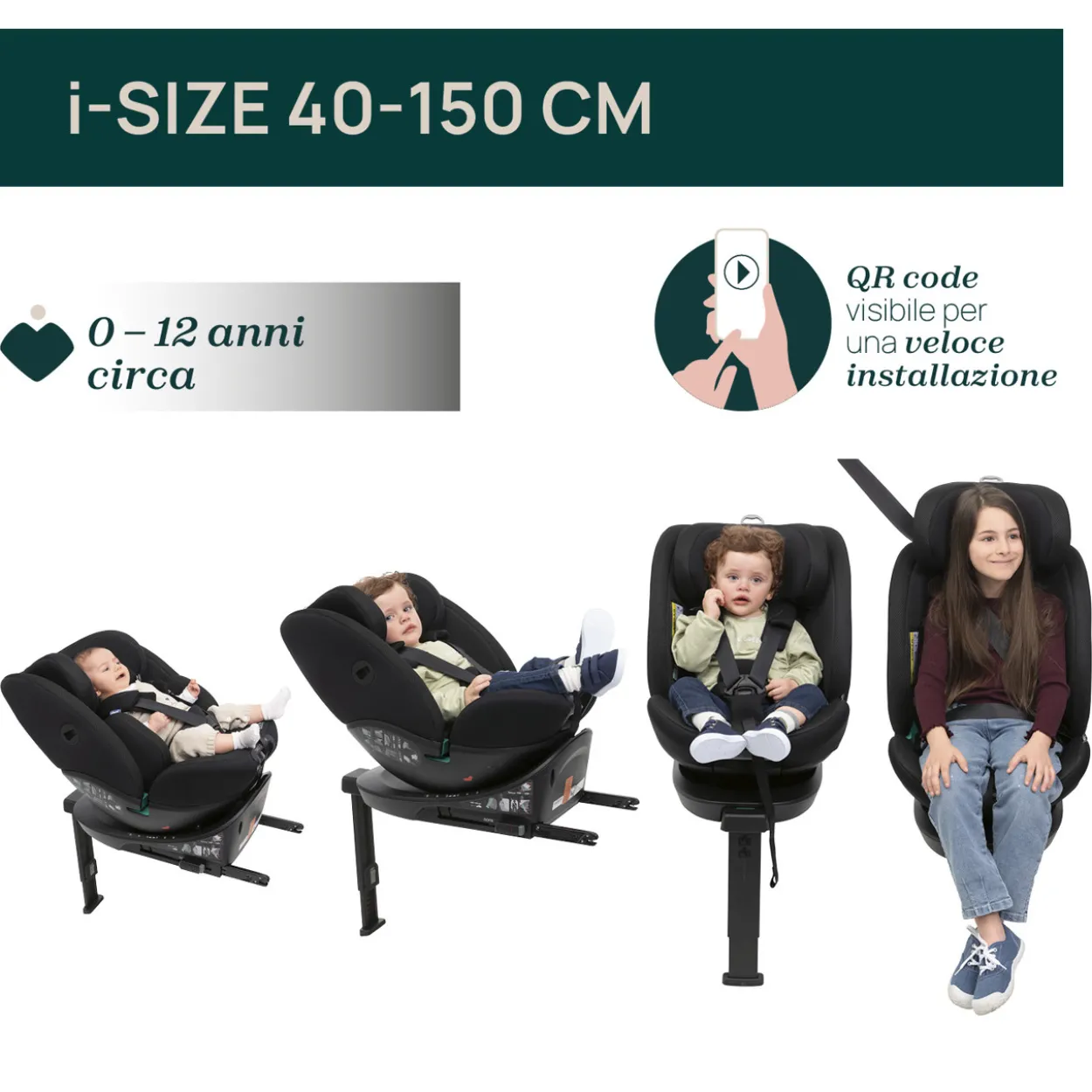 Seggiolino Auto EverOne i-Size (40-150 cm)