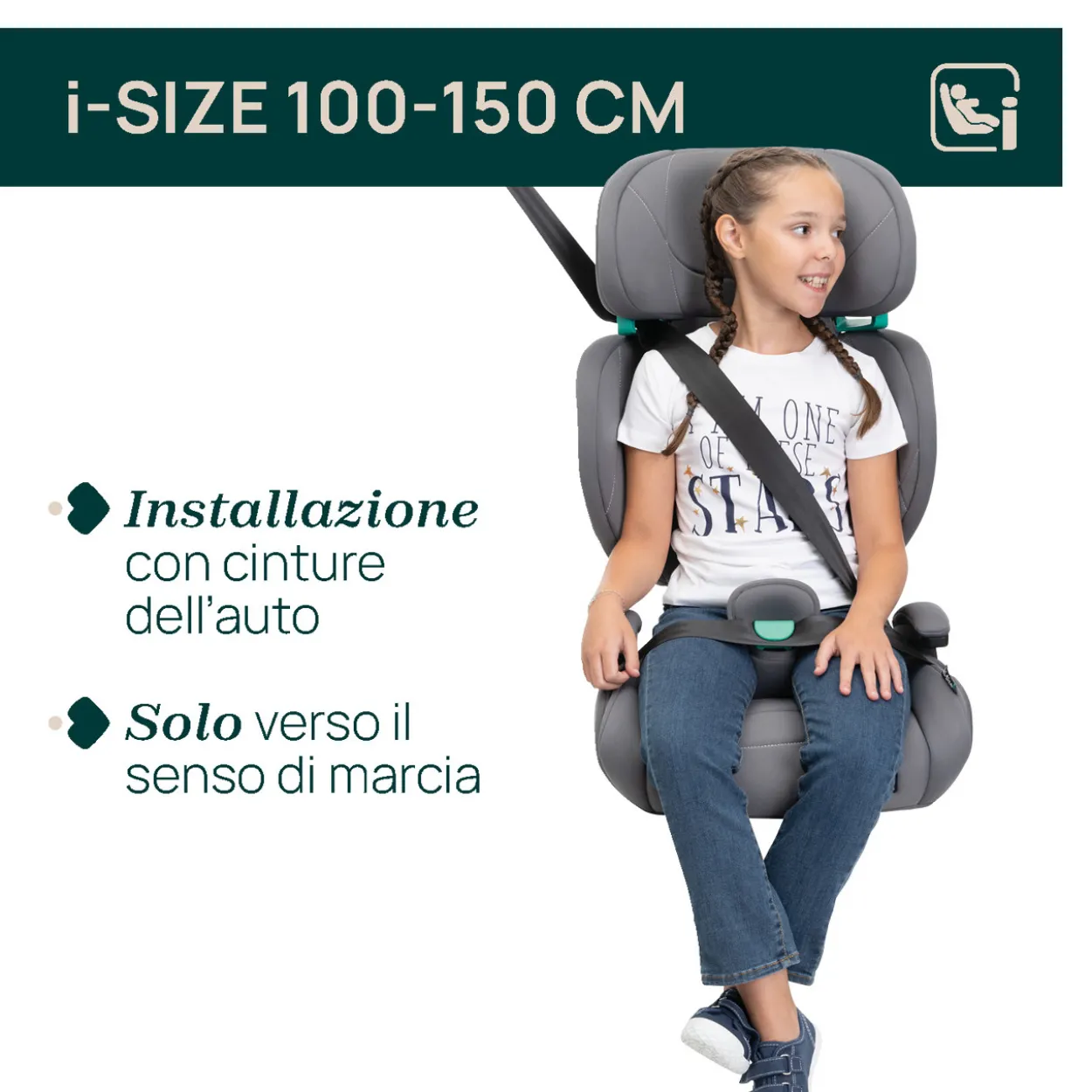 Seggiolino auto Quizy Lite i-Size (100-150 cm)