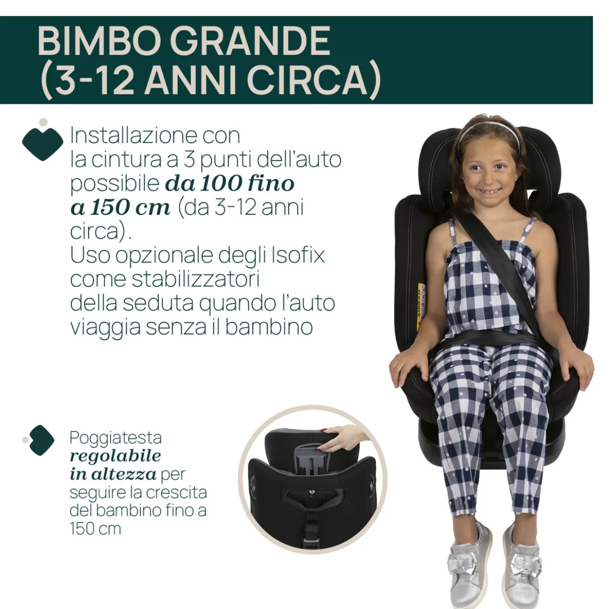 Seggiolino auto Unico Evo i-Size (40-150 cm)