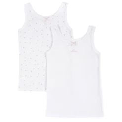 Set canottiere intime con spalla larga e fiocchetto