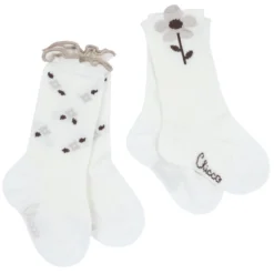 Set due paia calzini gambaletto jacquard