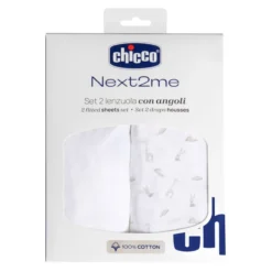 Set Lenzuola con angoli in Cotone per Next2Me - 2pz