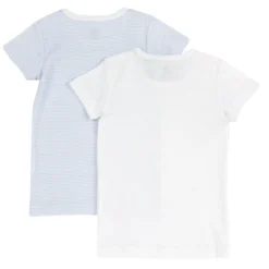 Set magliette intime di costina con manica corta