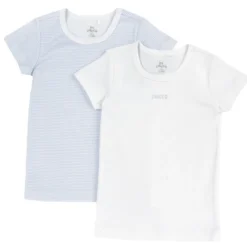 Set magliette intime di costina con manica corta