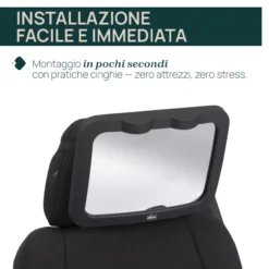 Specchio retrovisore LED per sedile posteriore