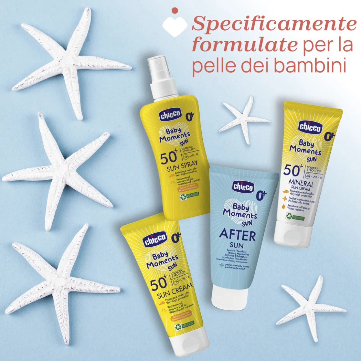 SPF 50+ Latte Solare Spray. Protezione molto alta.
