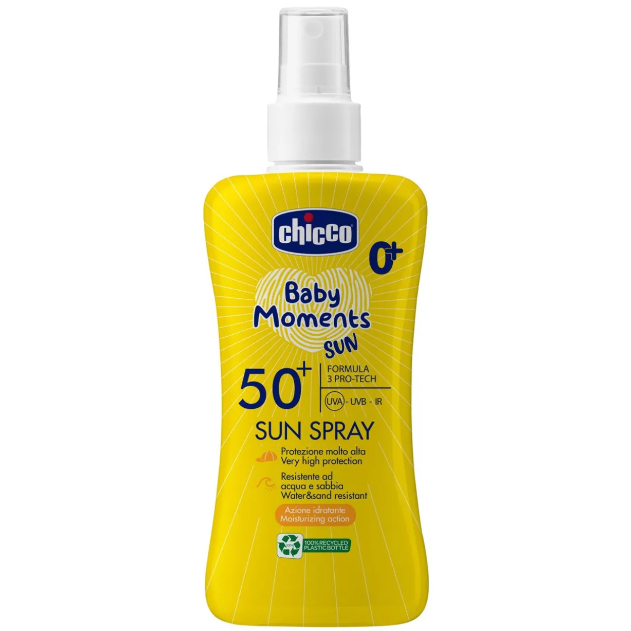 SPF 50+ Latte Solare Spray. Protezione molto alta.