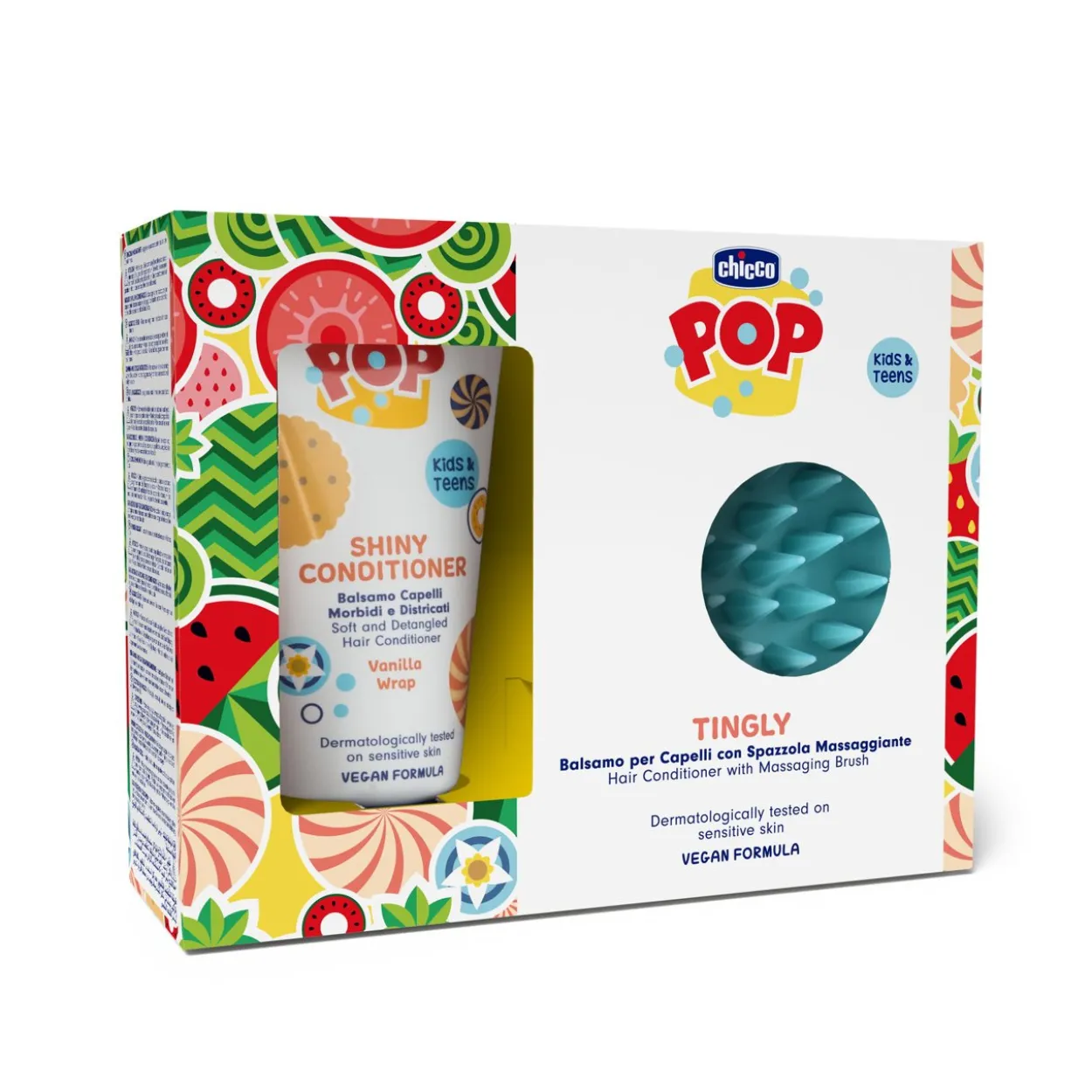 Tingly gift set - balsamo districante 150ml con spazzola massaggiante