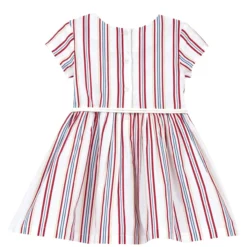 Vestito manica corta con stampa rigata