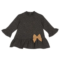 Vestito manica lunga con balze