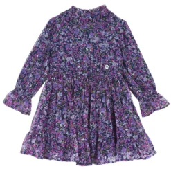 Vestito manica lunga con stampa floreale