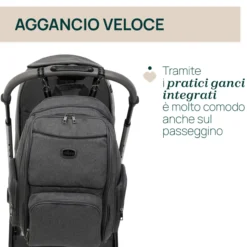 Zaino con fasciatoio integrato